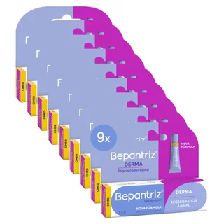 Kit c/9 und Protetor Labial Bepantriz Derma 7,5 ml em Oferta na Shopee