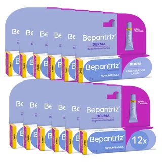 Kit c/12 und Protetor Labial Bepantriz Derma 7,5 ml em Oferta na Shopee