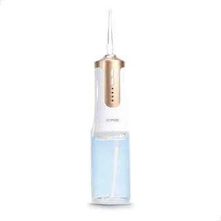 Irrigador Oral Jato Portátil 3 Modos Limpeza Com Fluxo de Água Forte IPX7 1400mAh 240mL Bomidi DE02