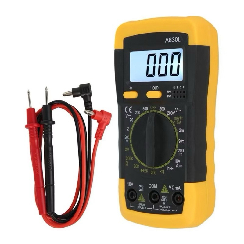 Multímetro Digital Profissional Portátil Com Cabo Multiteste | Shopee ...