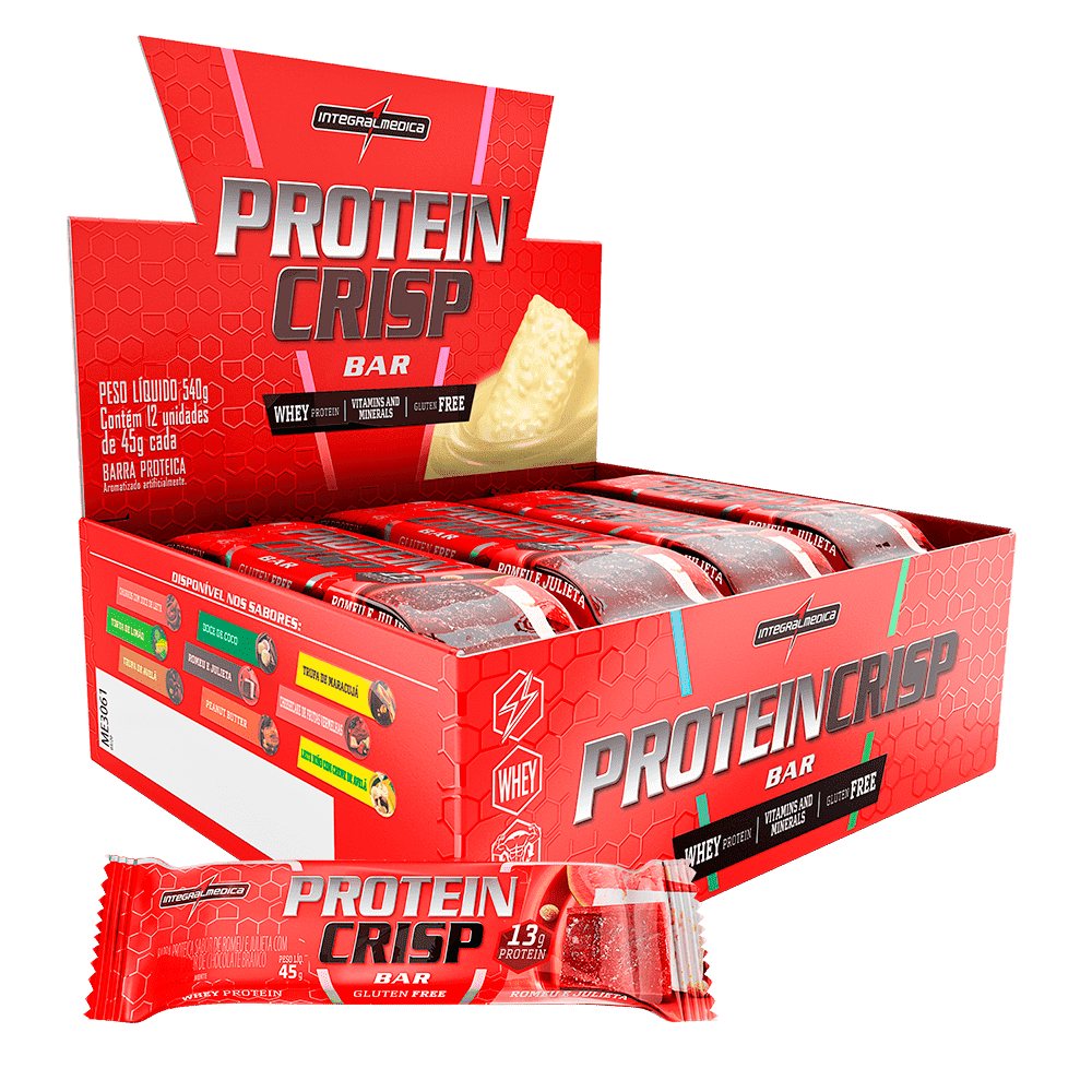 Protein Crisp Bar - Caixa com 12 unidades - IntegralMédica
