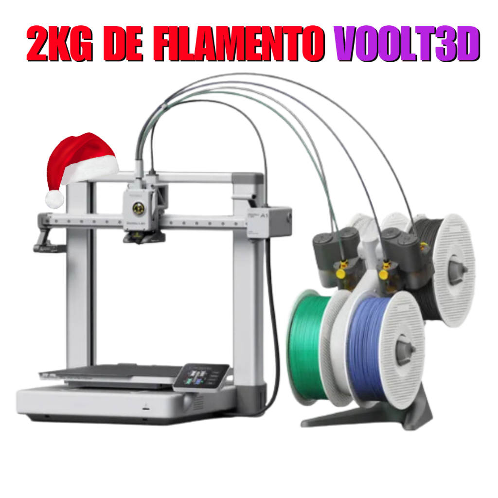 Impressora 3D Bambu LAB A1 Combo + 2 kg de Filamento