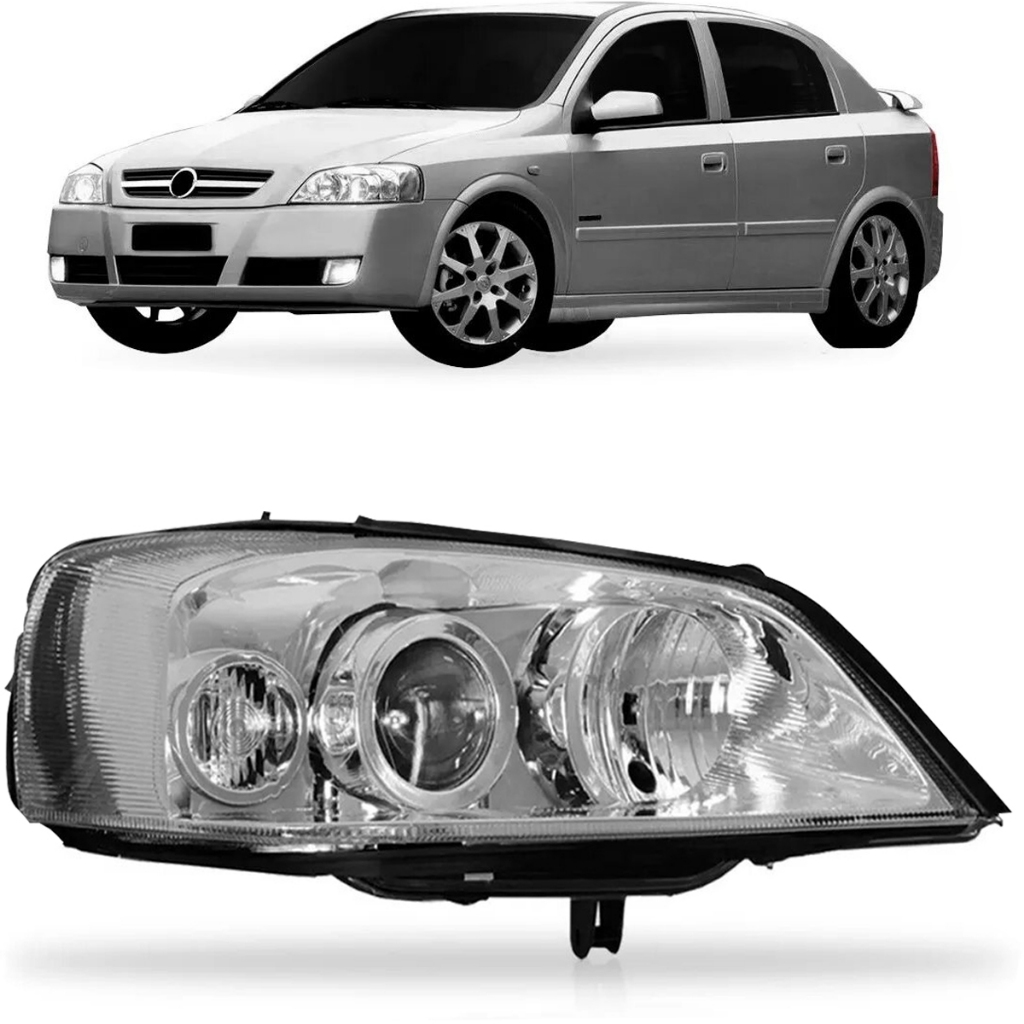 Farol Astra 2003 2004 2005 2006 2007 2008 2009 2010 2011 Cromado ...