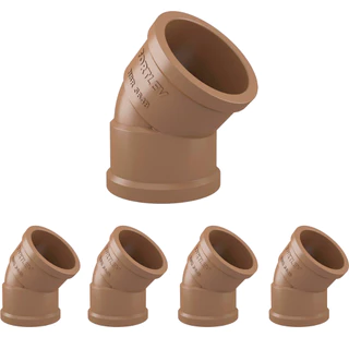 Pacote 40 unid Joelho PVC 45º Soldável 20mm Fortlev em Oferta na Shopee