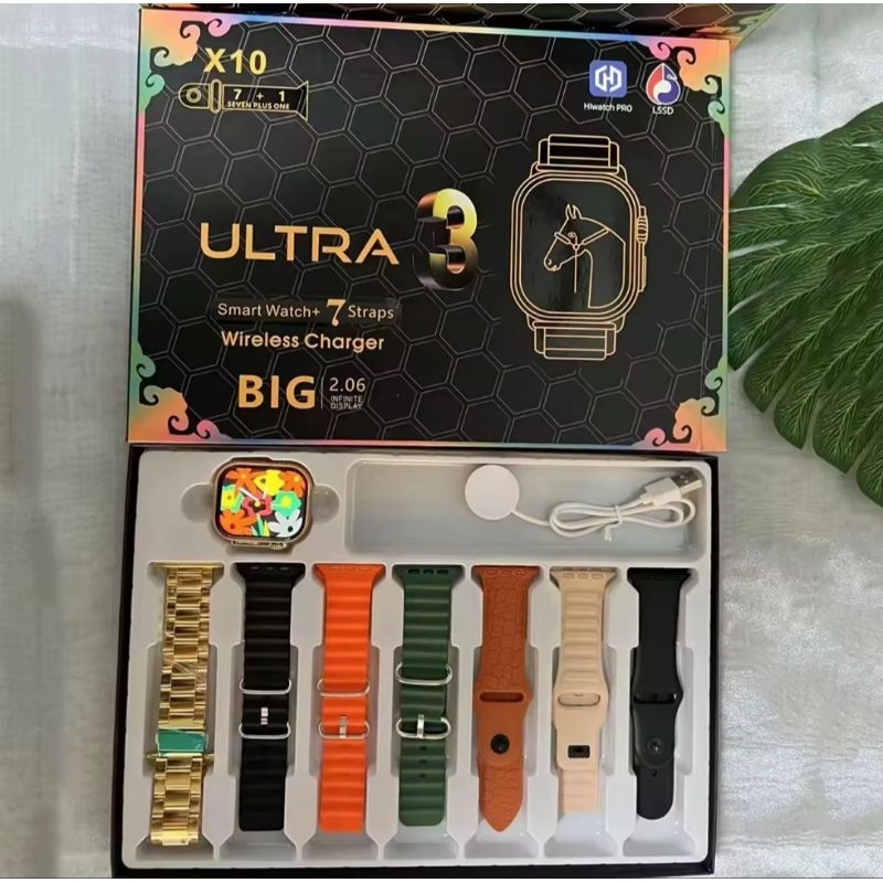 KIT SMARTWATCH RELOJ INTELIGENTE S100 ULTRA CON 7 CORREAS DE REGALO ...