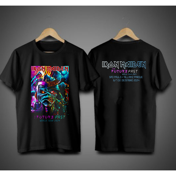 Camiseta Iron Maiden future past tour 2024 100% Algodão | Shopee