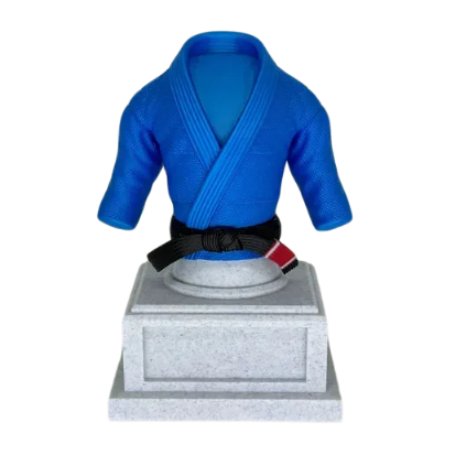 Kimono Jiujitsu com faixa e placa personalisável - escultura impressa em 3d
