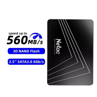 SSD Netac Original 1TB, 512GB, 256GB, 128GB, 2.5", Preto, 6Gb/s (Novo)