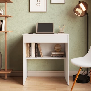 Escrivaninha Com Gaveta Computador Prateleira Quarto Home Office Bonatto