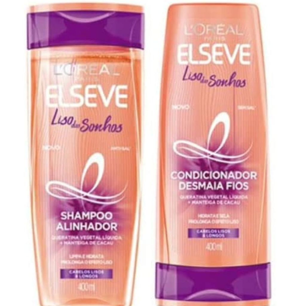 Kit Liso dos Sonhos Elseve - Shampoo 400ml + Condicionador 400ml ...