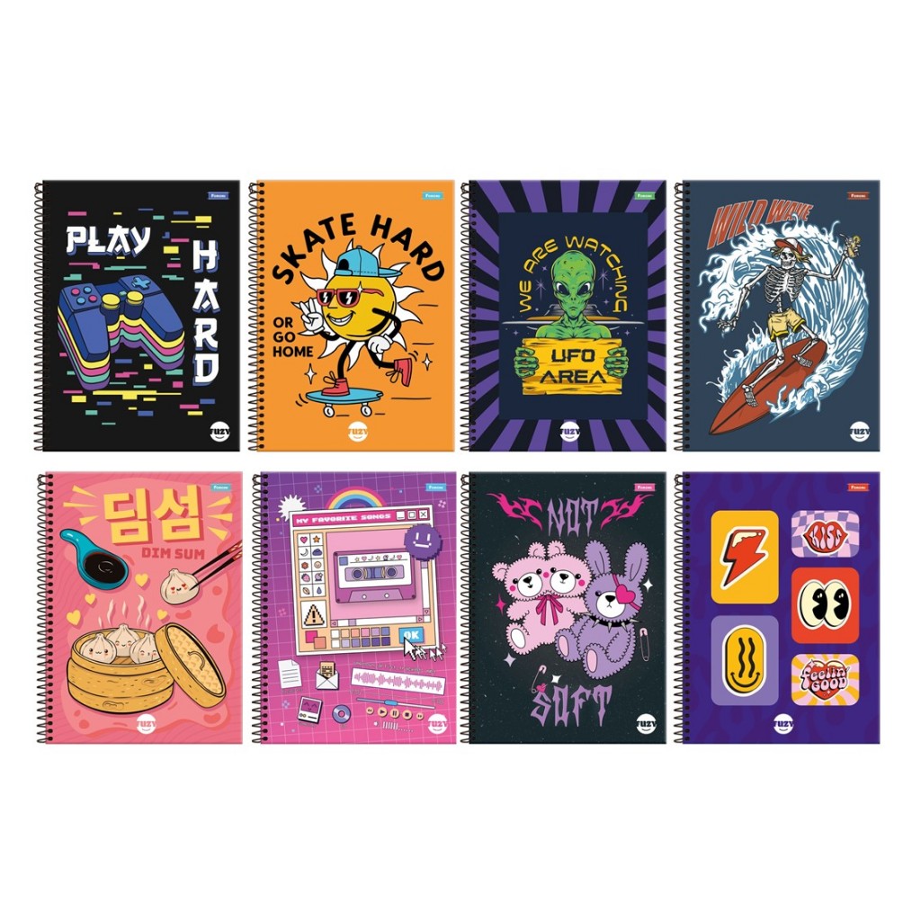 Caderno Universitário 15 Matérias 240 Folhas Fuzy Foroni | Shopee Brasil