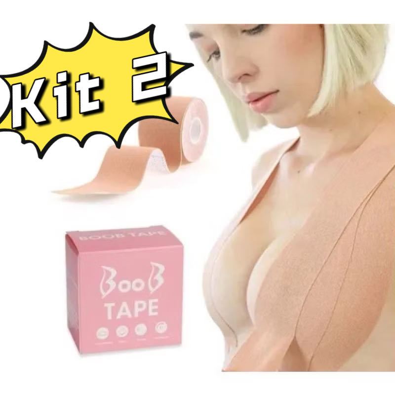 kit 2 Sutiã Rolo Adesivo Levanta Peito Seio Fita Boob Up Invisível