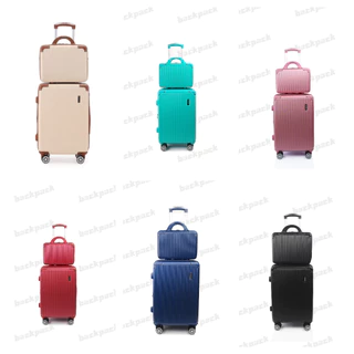 kit de Mala De Viagem 10 KG 9KG  4 Roda Gira 360 Grau Fibra + Frasqueira  novo2024  codigo:2024B em Oferta na Shopee