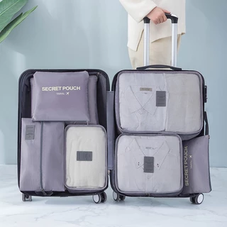 Kit 6 Peças Necessaire Bolsa Organizador De Mala Para Viagem Multiuso em Oferta na Shopee