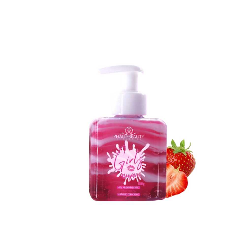 Gel Creme para Virilha - Morango com Creme - 180g - Beijável