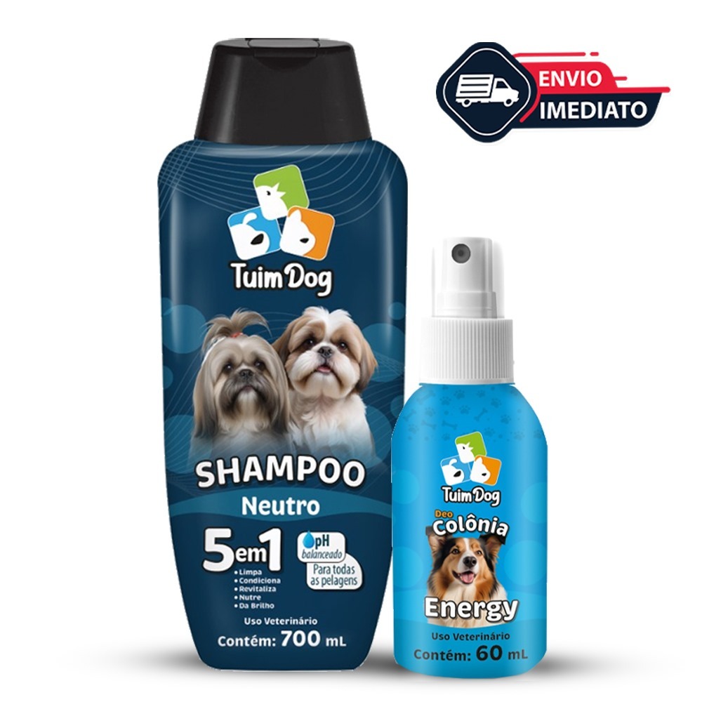 Kit Shampoo Para Cachorro Cães Pet Neutro Shih tzu - Lhasa + Colônia ...
