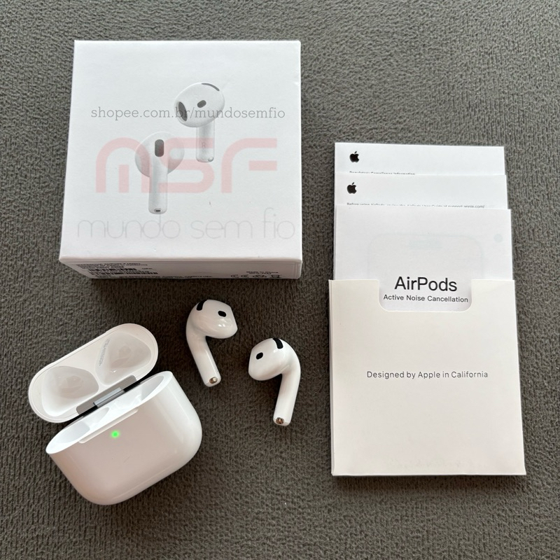 [NOVO] AirPods 4 - Cancelamento de Ruído - Áudio Espacial - Modo Ambiente