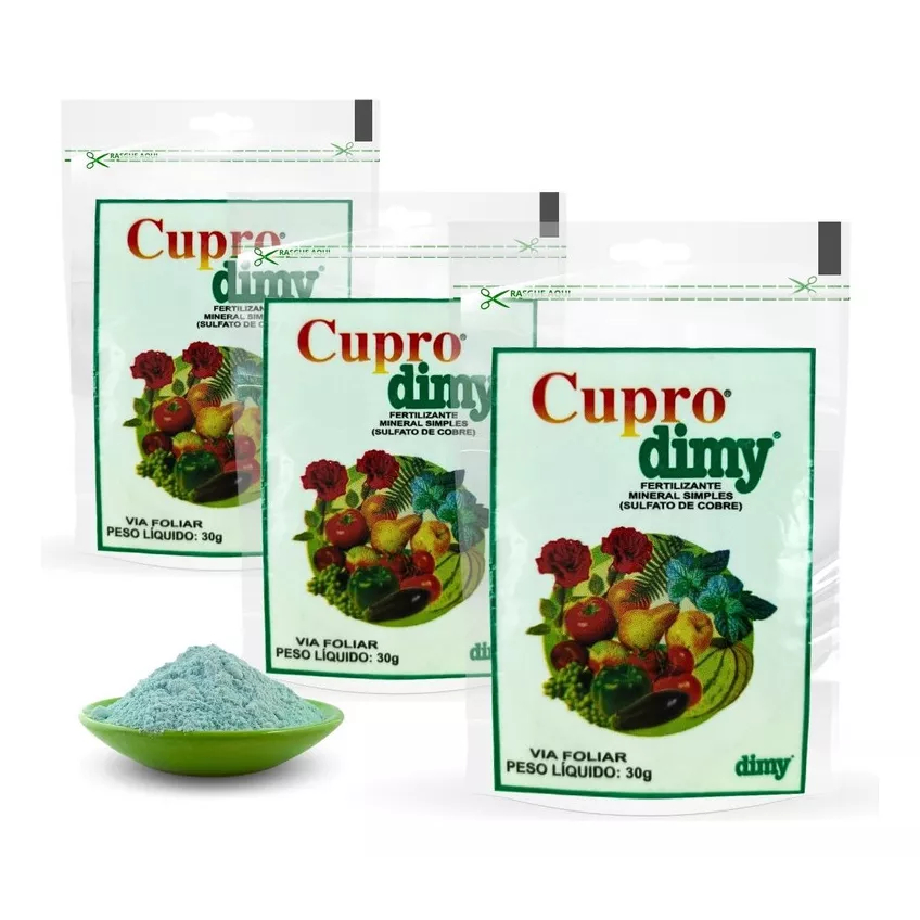 Kit 3 Cupro Dimy Sulfato de Cobre Fungicida | Shopee Brasil