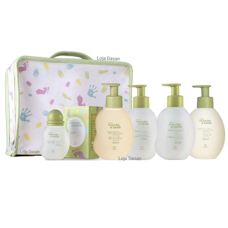 Natura mamãe e bebê kit completo com bolsa maleta | Shopee Brasil
