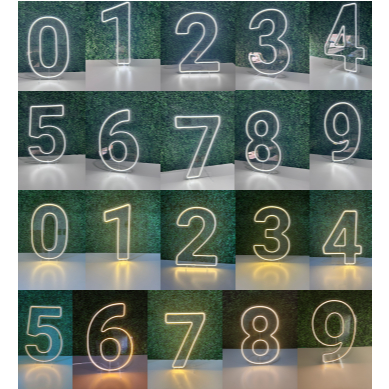 Luminária Led Numeros para festa em led 50cm de altura | Shopee Brasil