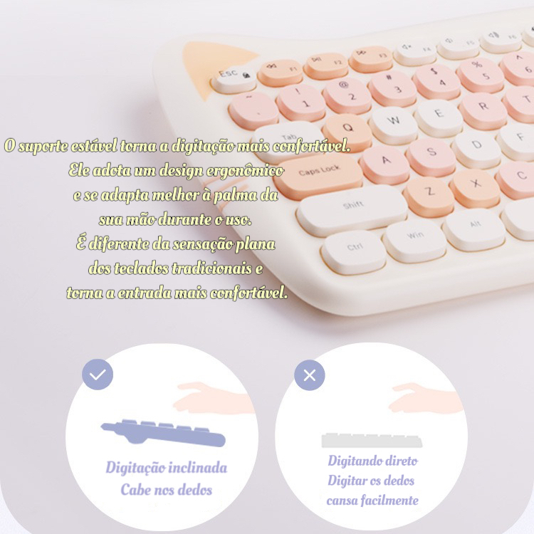 MOFII Candy Color Macaron USB Wireless Keyboard and Mouse Set