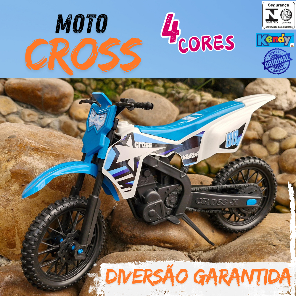 Moto de Brinquedo Motocross 37cm ULTRACROSS Kendy – Infantil Grande de ...