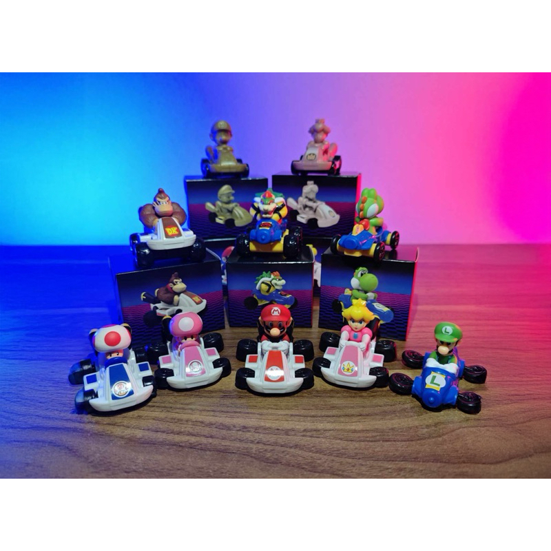Mario Kart Deluxe - McDonalds - Mc Lanche Feliz Brinquedos Individuais Luigi Bowser Donkey Kong Toad