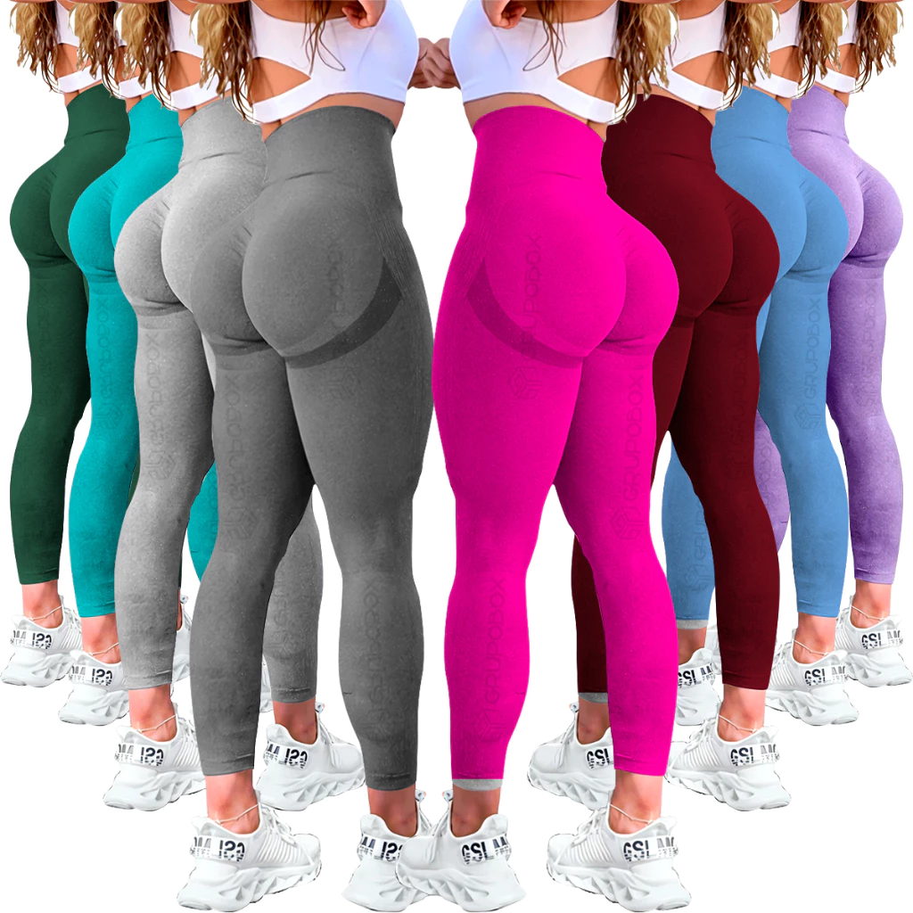 Calça Legging Esportiva Academia Feminina Cintura Alta Elástica Secagem Rápida