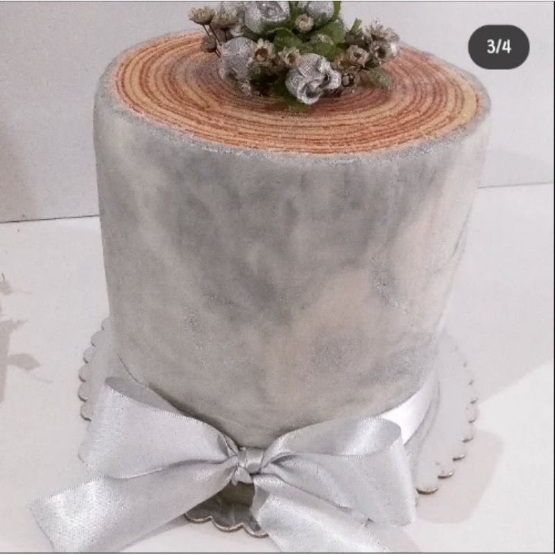 Bolo de rolo 2kg decorado com glacê mármore real | Shopee Brasil
