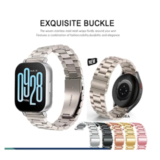 Faixa de relógio de aço inoxidável metálica adequada para Xiaomi Redmi Watch 5 Active/5 Lite