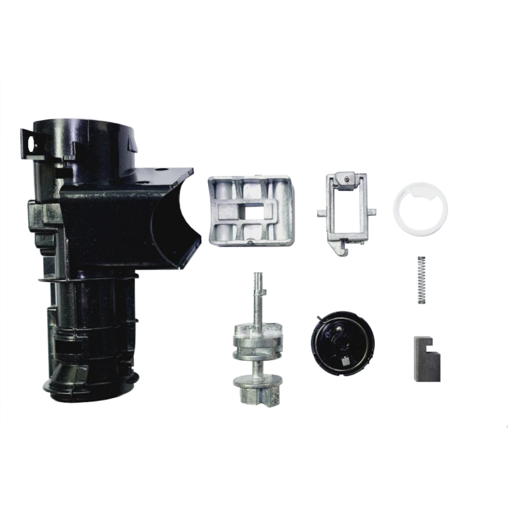 Carcaça da Trava Curta 130mm Direção Ignição Palio Sem Comutador com travas metálicas, desmontado conforme foto