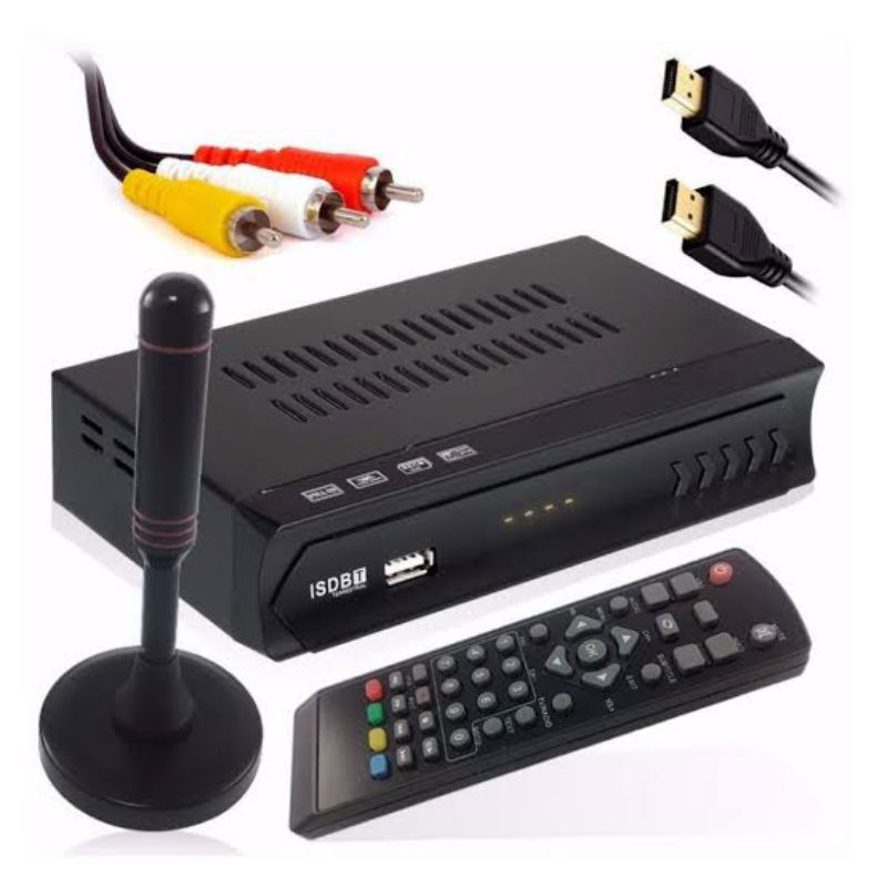 kit conversor digital e antena digital completo com todos os canais de ...