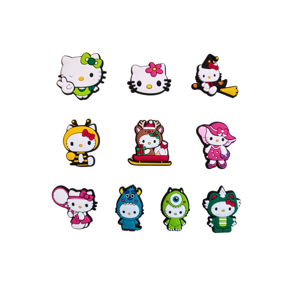 Pin para sandália Hello Kitty kit com 10 pins | Shopee Brasil