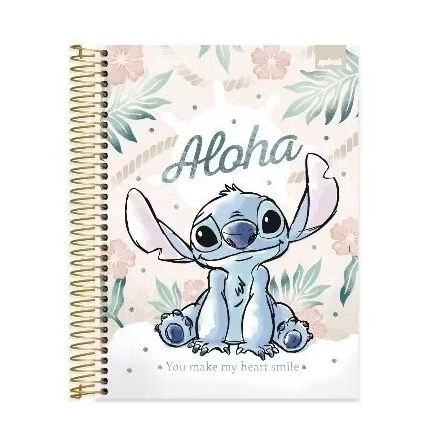 Caderno Universitário Capa Dura, 15 matérias, 240 Folhas, Stitch,1 UN ...