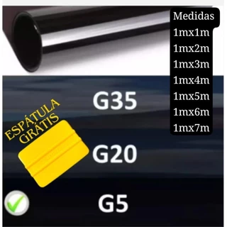 Película Tipo Insulfilm Automotiva e Residencial para vidros G5, G20, G35, G3, Janelas, Portas em Oferta na Shopee