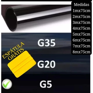 Película Tipo Insulfilm para Vidros G5 G20 G35 Automotiva e Residencial, Janela, Porta, blindex em Oferta na Shopee