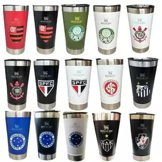 ENVIO IMEDIATO-Copo Térmica de Time /Personalizado com tampa e abridor 473ml