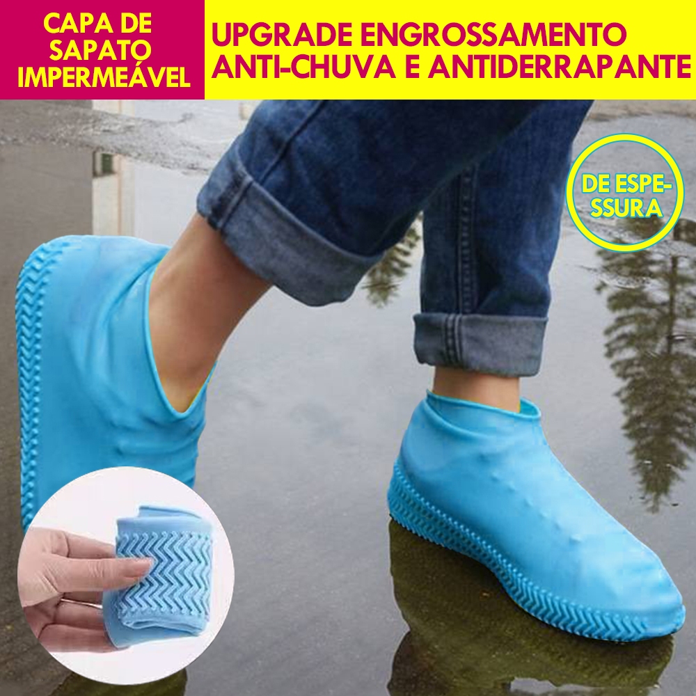 Reutilizável Capa De Tênis Calçado Silicone Impermeável Para Protetor De  Sapato Chuva Tênis Antiderrapante M