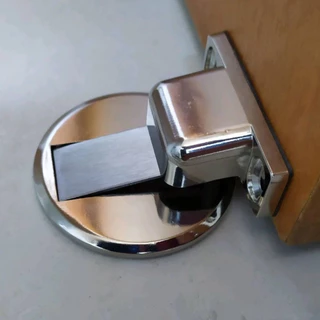 Kit 4 Trava Prendedor Batetor Fixador de Porta Magnético Adesivo Amortece Impacto Inox Cromado