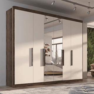 Guarda Roupa Casal Valencia 6 Portas 6 Gav C/ Esp