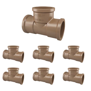 Pacote 15 unid Te Soldavel Marrom 20mm Fortlev em Oferta na Shopee