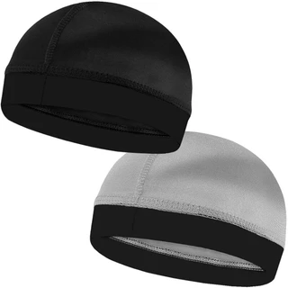 Kit 3 Touca de compressão 2 preta 1 branca wave cap segura cabelo pra dormir.