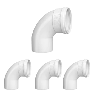 Pacote 10 unid Curva PVC 90° Curta para Tubo Esgoto 75mm Fortlev em Oferta na Shopee