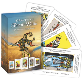 Tarô Waite 78 Cartas Tarot Completo para Iniciantes com Significados, Ed. Português em Oferta na Shopee