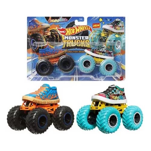 Hot Wheels 2024 Monster Trucks Demolition Doubles SNEAKERHEAD / Pack c ...