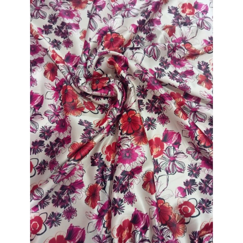 Tecido Cetim estampado com elastano Lycra 3 metros por 1,50 MTS largura ...
