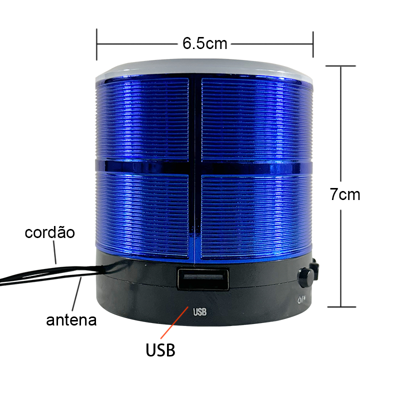 BYZ]Caixa de som portátil,HM-887LED,LED RGB, alto-falante,suporta