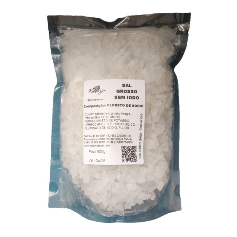 Sal grosso de mossoró SEM IODO com laudo - 1kg | Kippys Natural ...