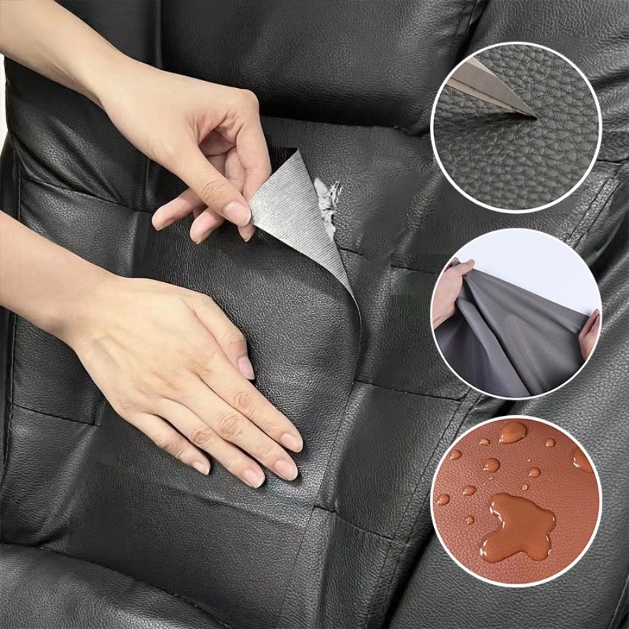 Adesivo Autocolante De Couro PU Para Sofás Reparo de Bolsas em Couro ...