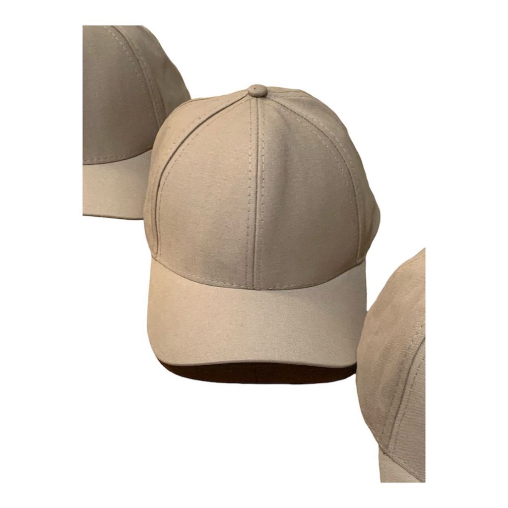 Boné Bege Básico Liso com Aba Curva e Ajuste, Unissex, Feminino e ...